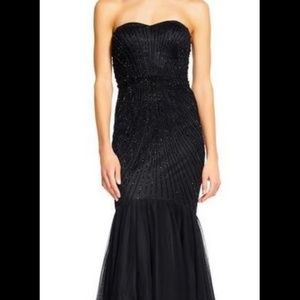 Adrianna Papell - Beaded Tulle Mermaid Gown